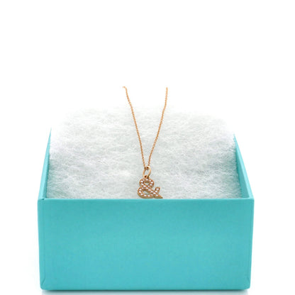 Tiffany & Co. Ampersand Pendant Necklace 18K Rose Gold With Diamonds