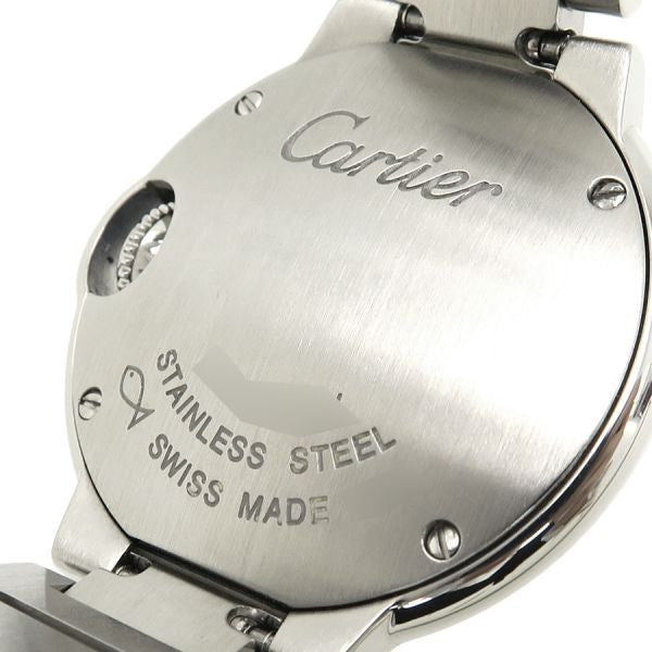 Cartier Baron Blue Sm W69010Z4 Blue Case Size 28Mm Ladies Used Watch #72321