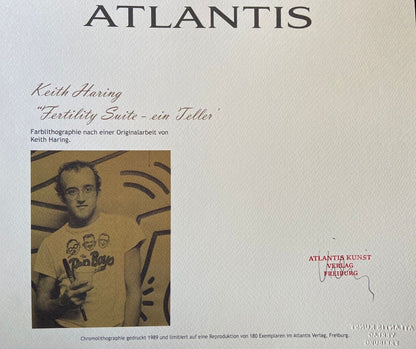 Keith Haring Lithograph Certified Coa Signed Numbered 180 Ex