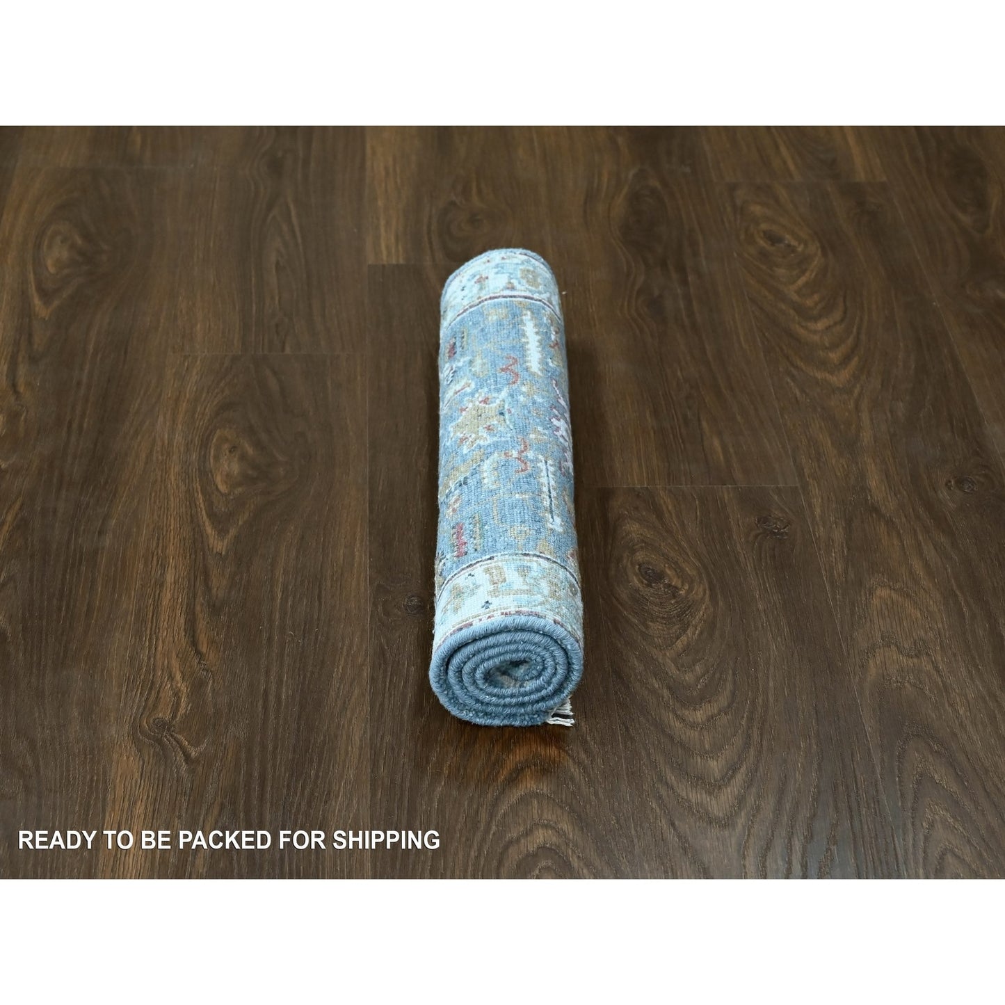 2'X3' Gray Hand Knotted Broken Erased Zoroastrian Design All Wool Mat Rug