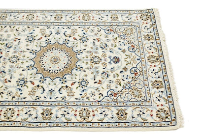 Handmade Indo-Nain Runner Rug Classic Floral