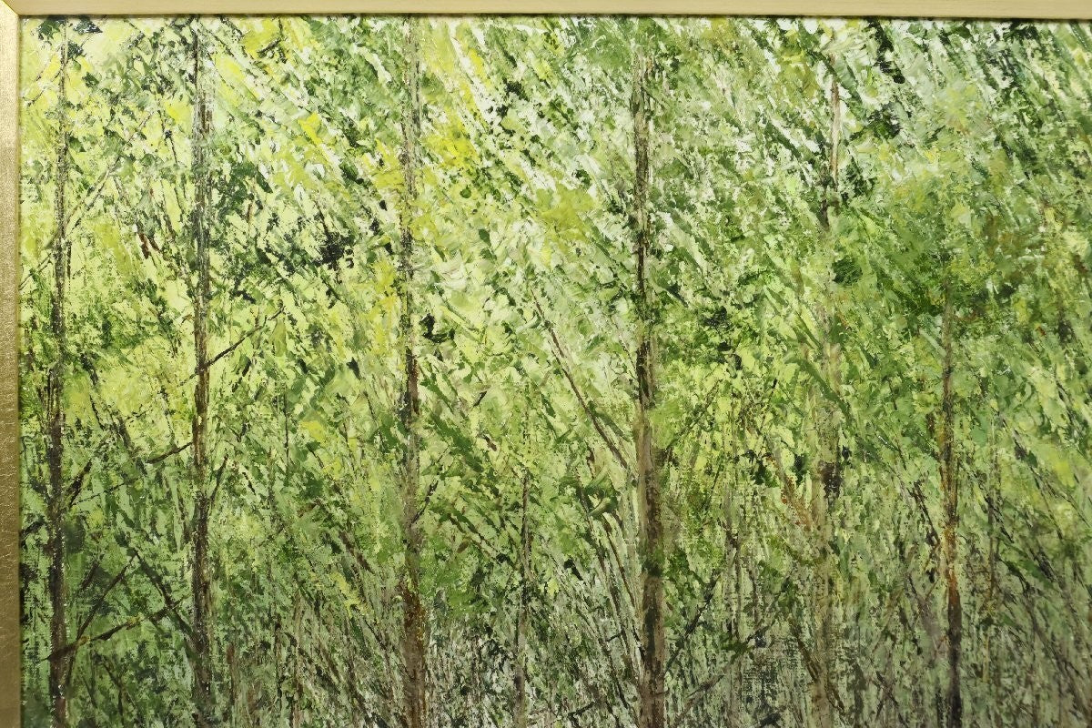 Henri Jacques Masson Signed Oil Painting Forest Landscape Grove September