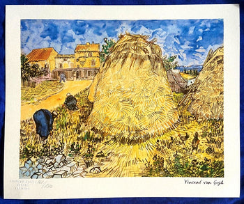Vincent Van Gogh Lithograph From An Painting Coa Signed Op Numbered