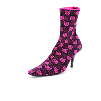 Gucci Women's GG Technical Fabric Pointy Toe Sock Boots