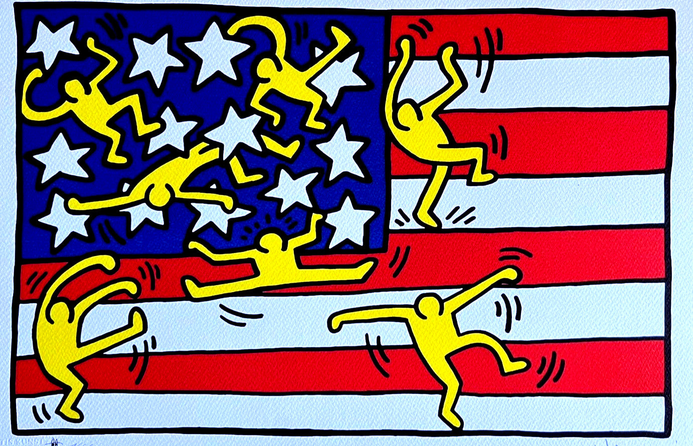 Keith Haring Lithograph Coa Signed Numbered By