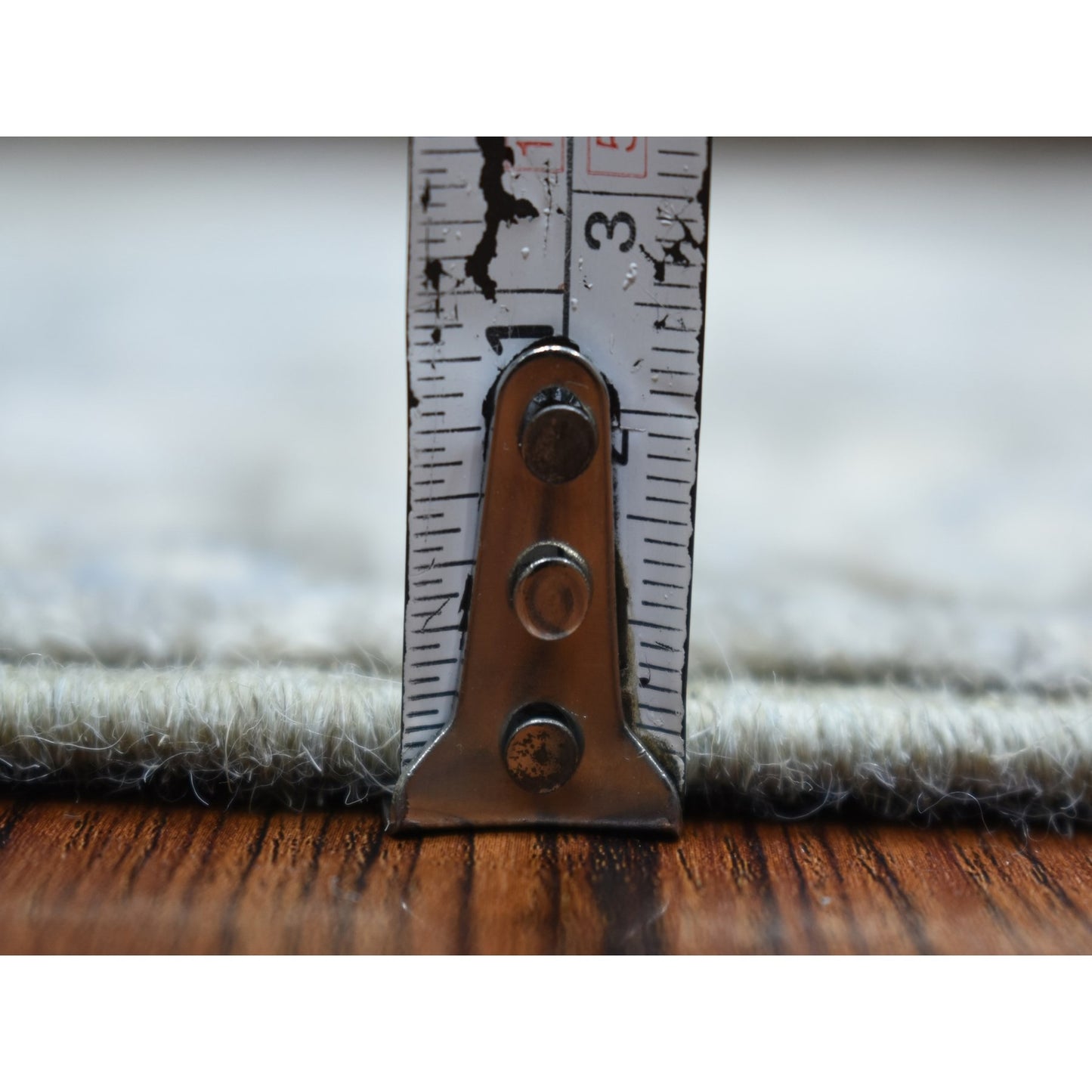 2'6"X11'6" Extra Soft Wool Hand Knotted Gray Afghan Peshawar Runner Rug