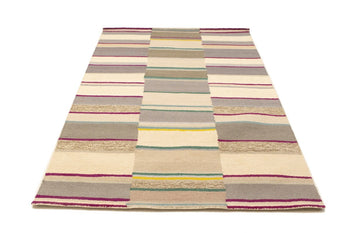 5x8 Hand-Tufted Multicolored Stripes Rug for Modern Home Office Decor