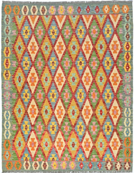 Reversible Kilim Oriental Rug Multicolored