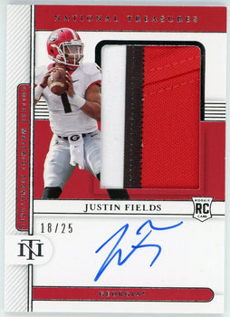 Justin Fields Autographed 2021 Panini National Treasures Collegiate Rookie Jerse