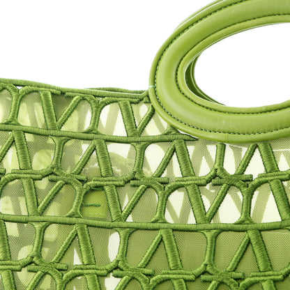 Valentino Garavani Le Troisieme Tote Toile Mesh Iconographe And Goatskin Medium