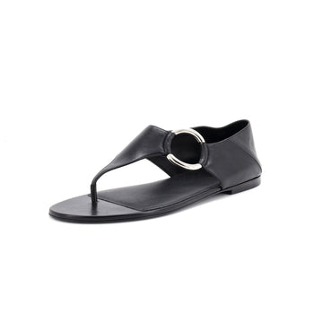 Saint Laurent Women'S Ring Flat Sandals Leather