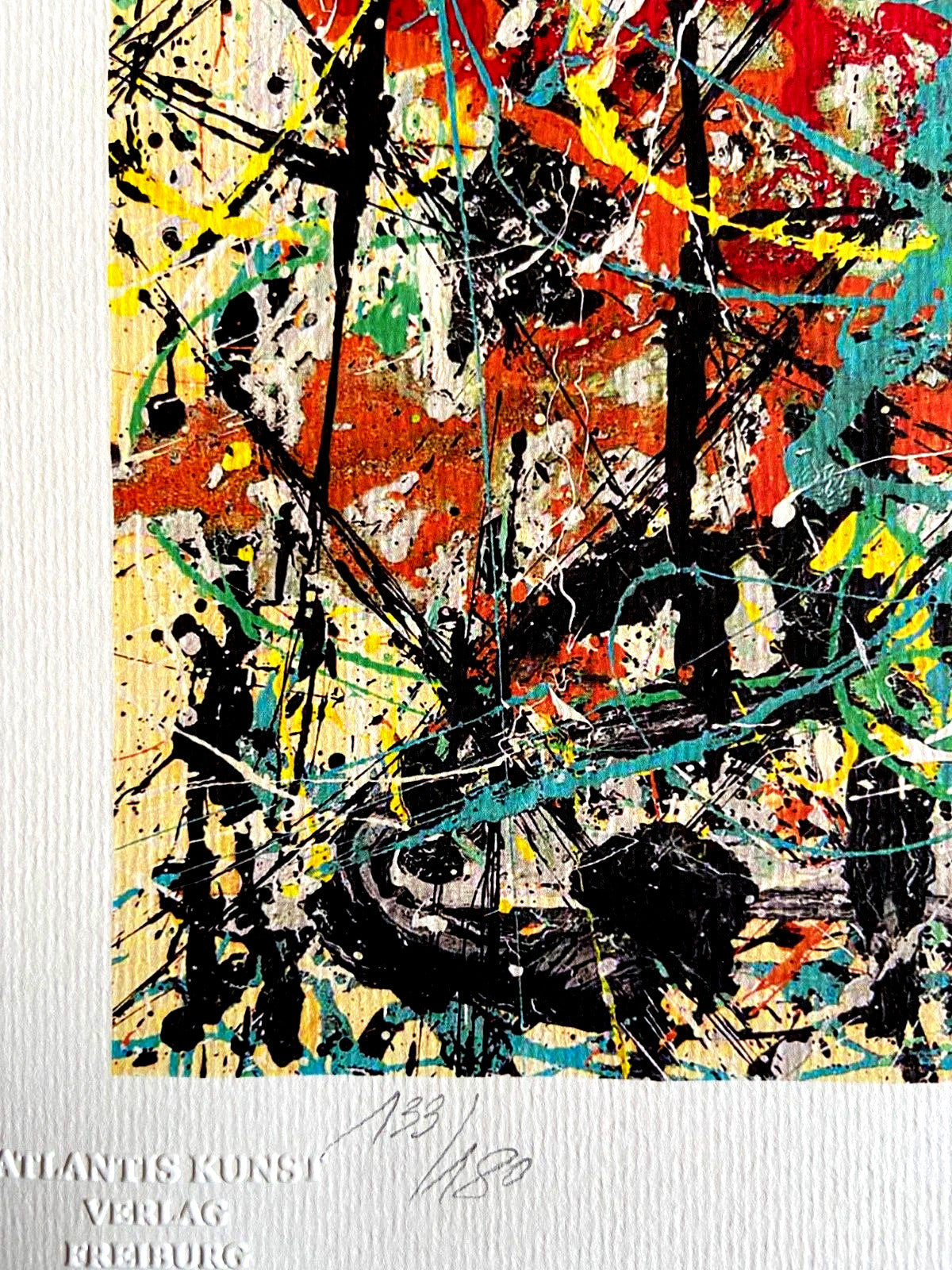 Jackson Pollock Action Painting Coa Firmata O.P. Numerata A Mano - Mark Rothko