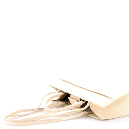 Bvlgari Logo Convertible Tote Embroidered Leather Medium