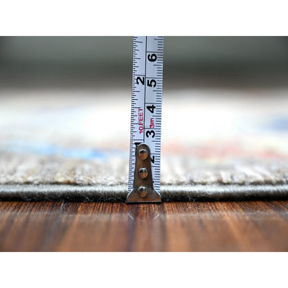 3'X5' Gray Birds Paradise Hand Knotted Peshawar 100% Wool Oriental Rug