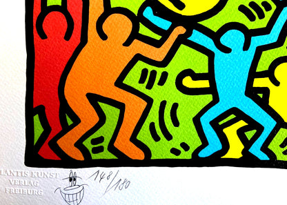 Keith Haring Lithograph' Andy Mouse' Coa