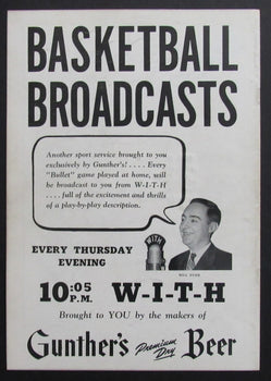 1946-47 NBA Program Baltimore Bullets vs. Newark Bobcats 198265