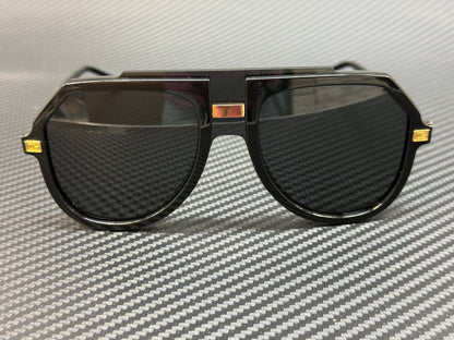 DOLCE & GABBANA DG6195 501 87 Black Dark Grey Men's 67 mm Sunglasses
