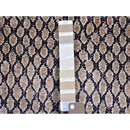 5'2"X8'8" Pure Wool Vintage Farsian Open Field Design Hand Knotted Rug