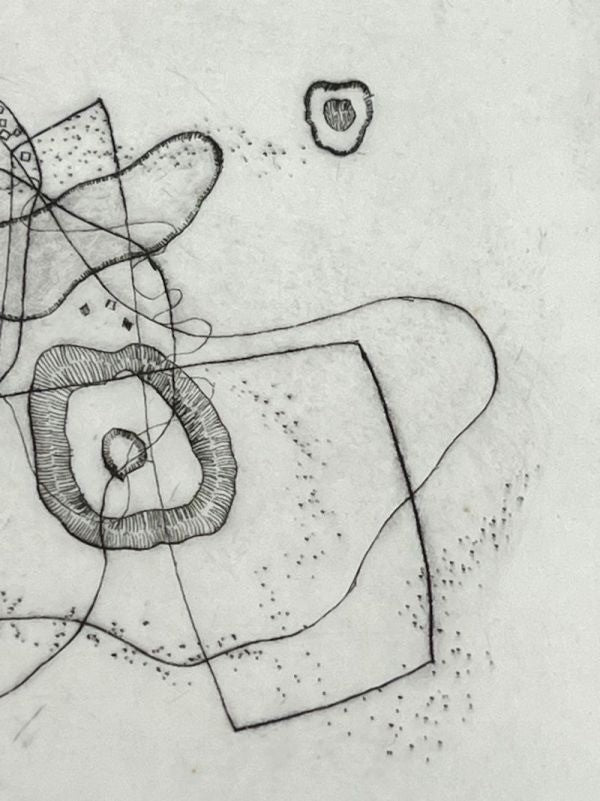 Rudolf Jahns Aus Dem Leben Der Linien 1967 Etching Signed 17/25 German Art