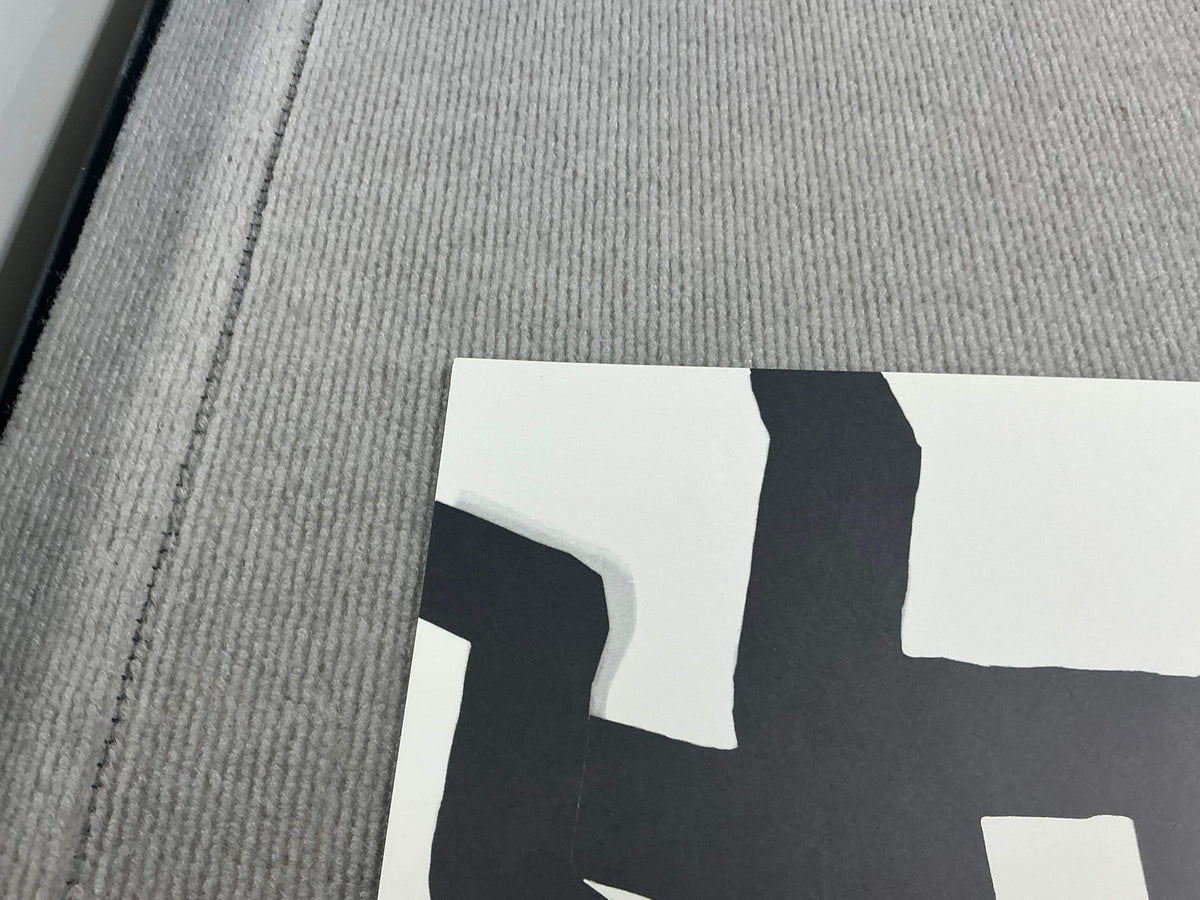 Chillida Collage 26.75" x 18.75" Lithograph 1995 Black White Abstract