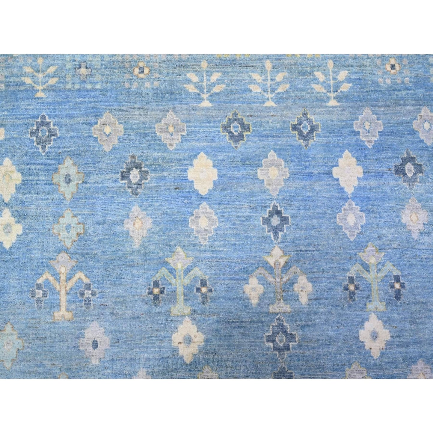 8'2"X9'7" Blue Fine Kashkuli Pure Wool Hand Knotted Oriental Rug