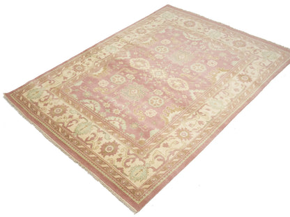 Hand-Knotted Oushak Chobi Oriental Rug Floral Muted Dcor Carpet 9X12 ft