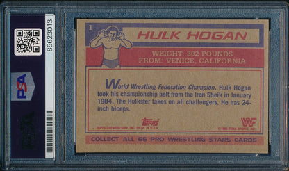 1985 Topps Wwf Hulk Hogan Signed/Auto On Card Rc Card #1 Psa/Dna 10 203269