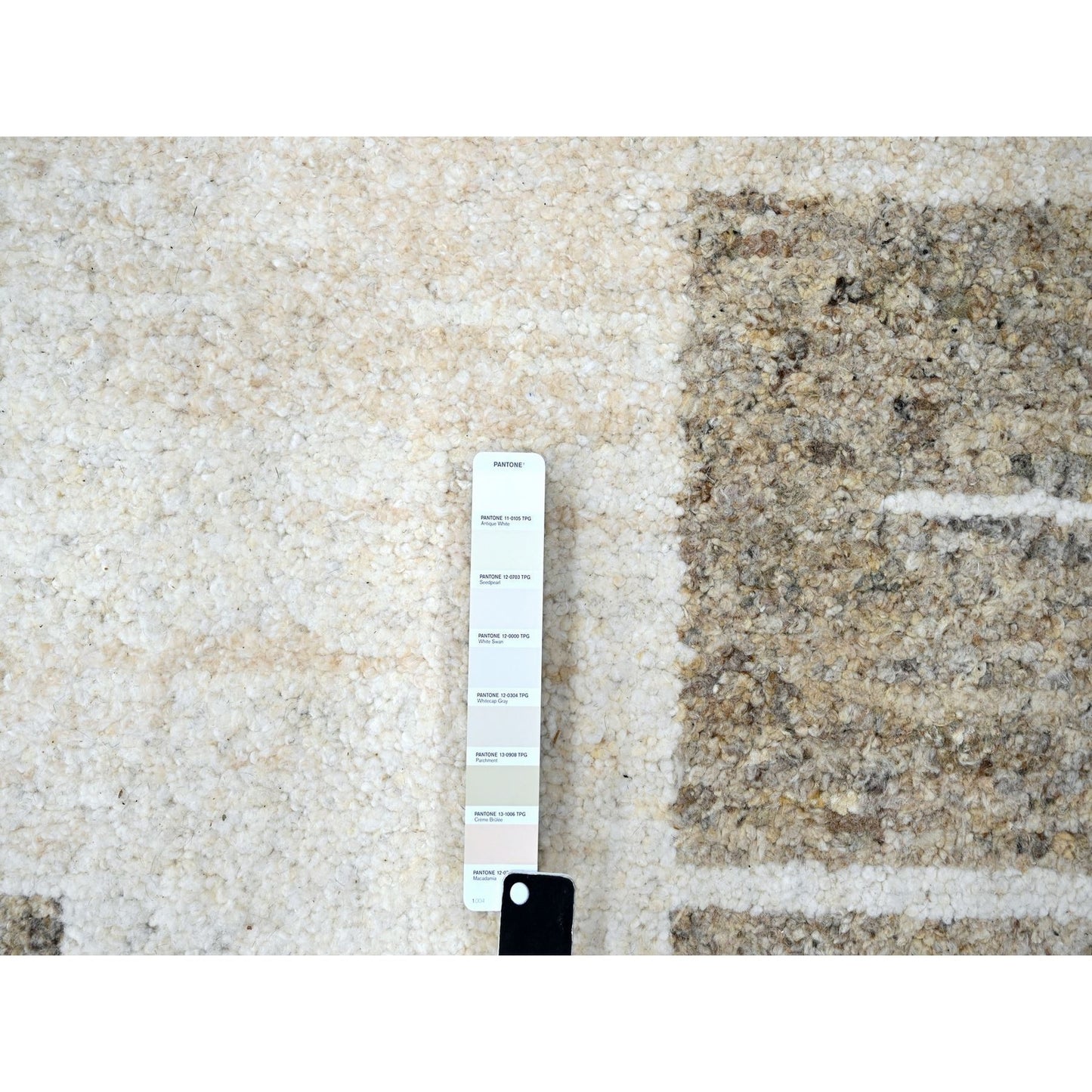 10'2"X13'9"Earth Tone Colors Natural Wool Hand Knotted Oriental Rug