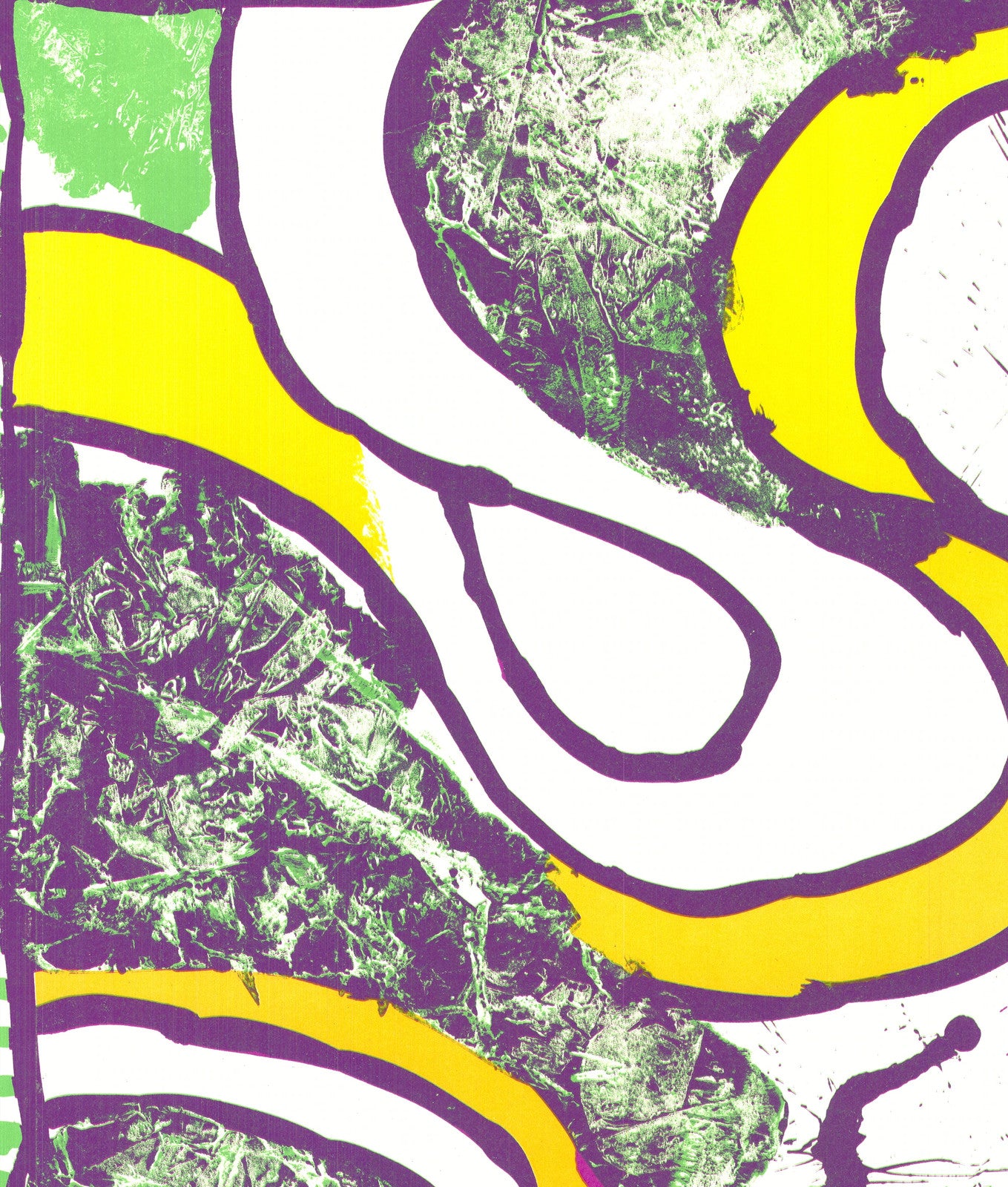 Pierre Alechinsky Zwischen Den Zeilen Signed " Lithograph Conte