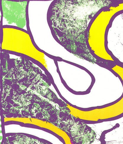 Pierre Alechinsky Zwischen Den Zeilen Signed " Lithograph Conte