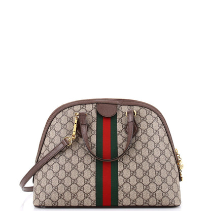 Gucci Ophidia Dome Top Handle Bag Gg Coated Canvas Medium