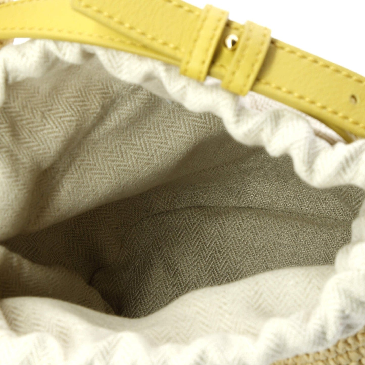 Loewe Bunny Drawststring Bucket Bag Raffia Small