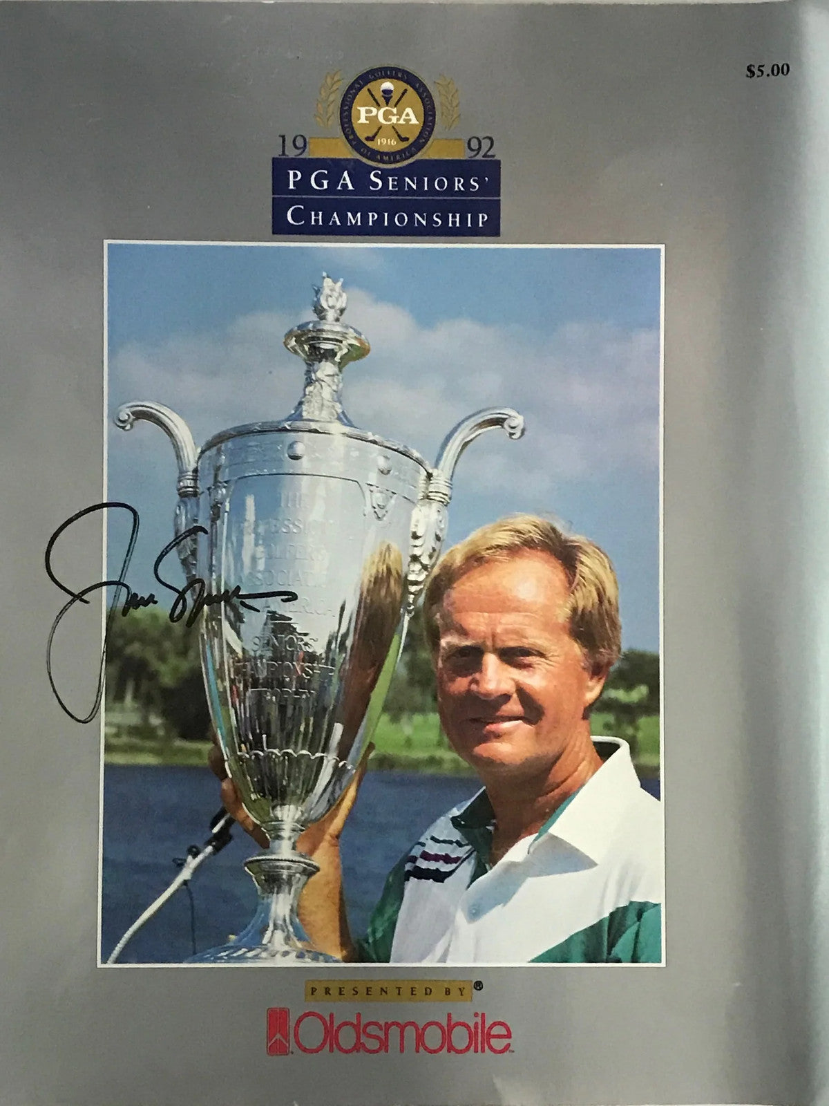 Jack Nicklaus Autographed 1992 Pga Seniors Championship Program (Jsa)