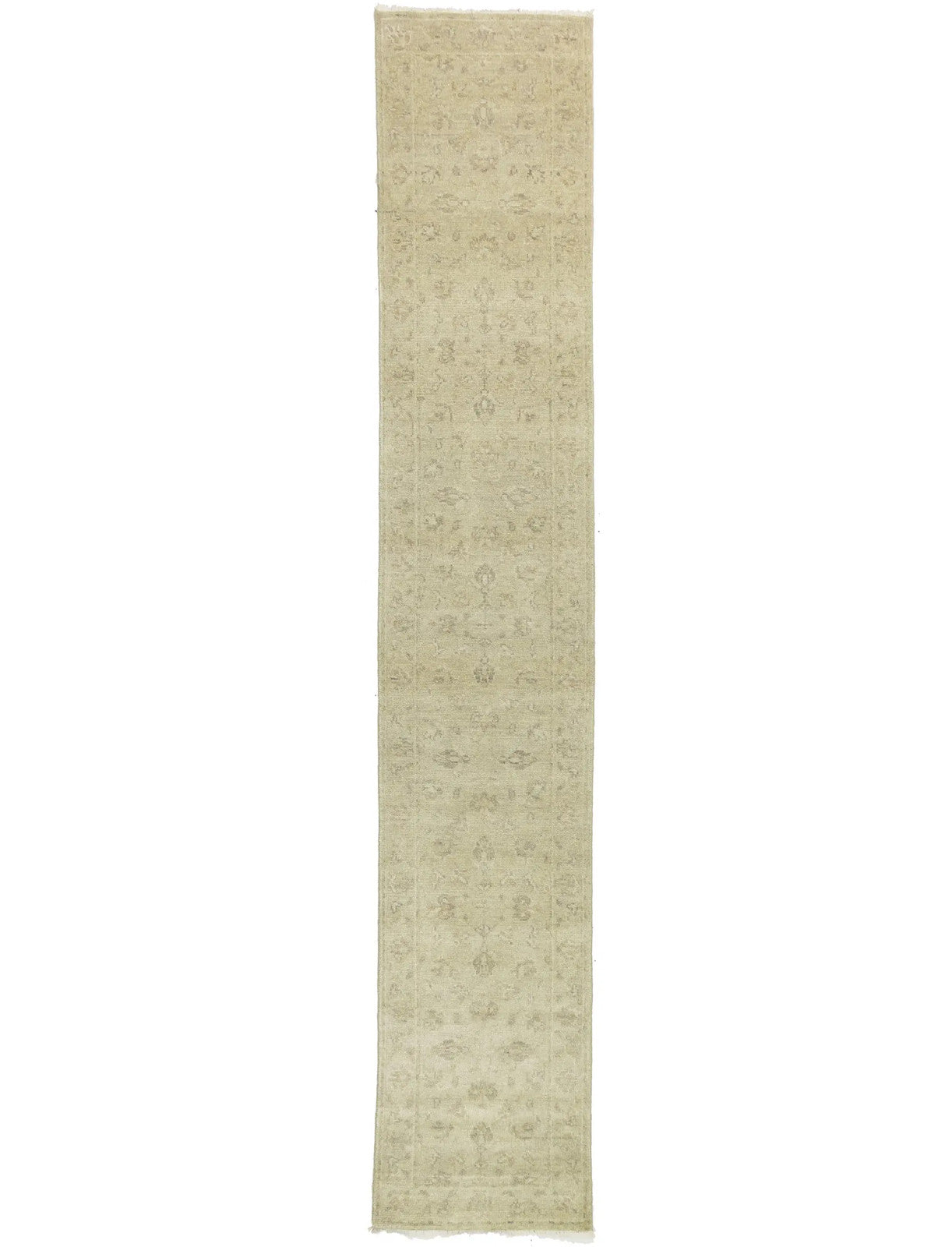 2'6X14 Handmade Wool Oriental Runner Rug Muted Floral Design Hallway Carpet