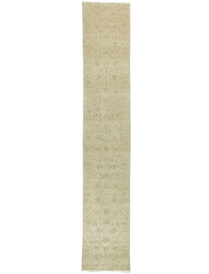 2'6X14 Handmade Wool Oriental Runner Rug Muted Floral Design Hallway Carpet