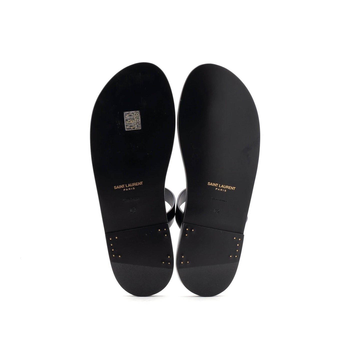 Saint Laurent Men'S Cassandra Thong Flat Sandals Leather