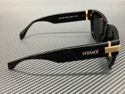 VERSACE VE4464 GB1 87 Black Grey Men's 55 mm Sunglasses