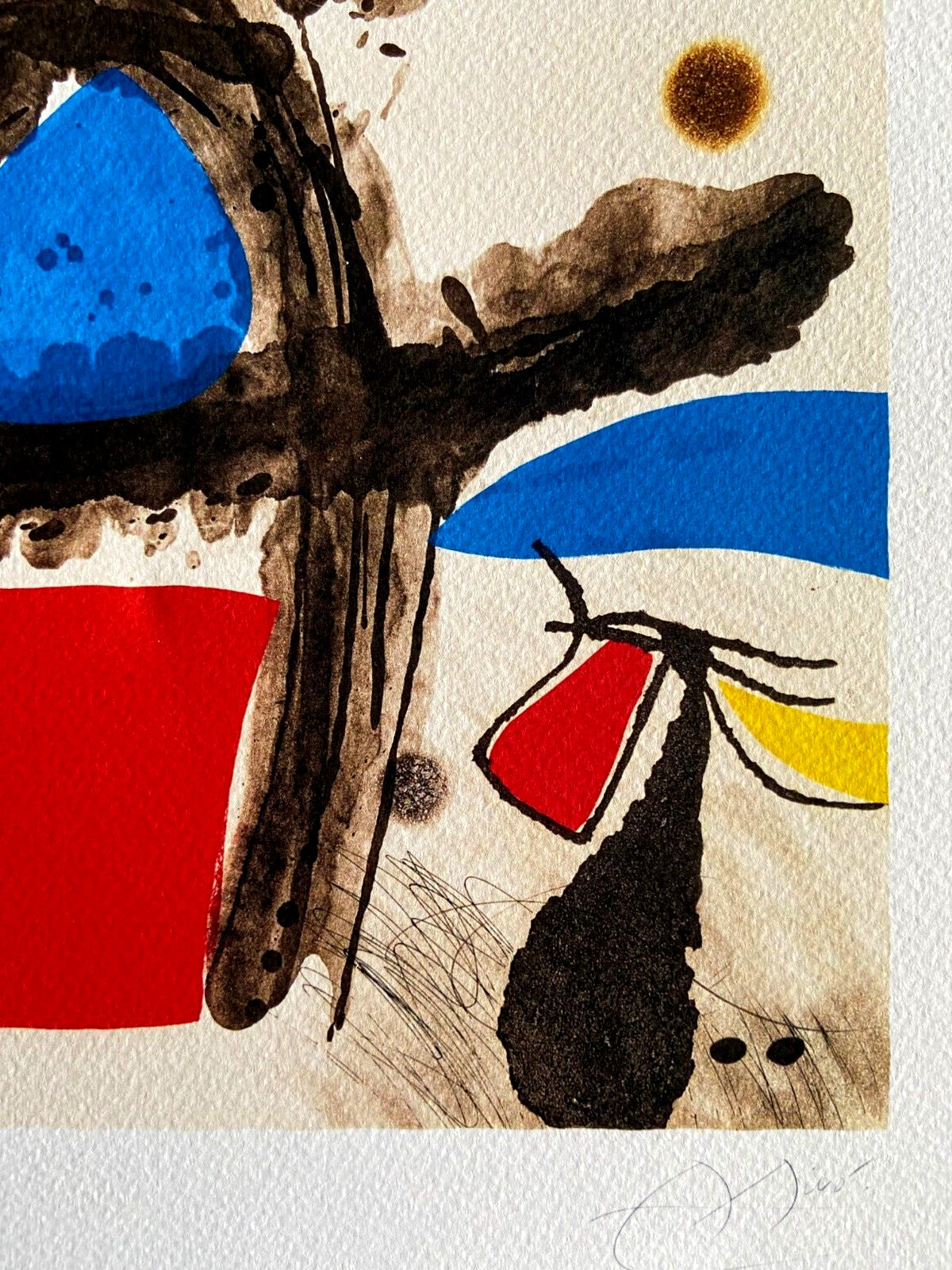 Joan Mir 'Pico De La Mirandola' Lithograph Signed Op Numbered In Pencil