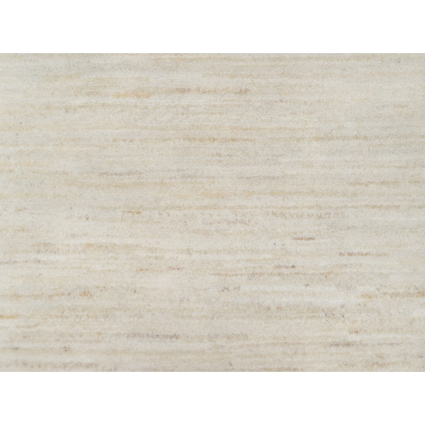 2'6"X11'10" White Modern Lori Buft Gabbeh Wool Hand Knotted Runner Rug