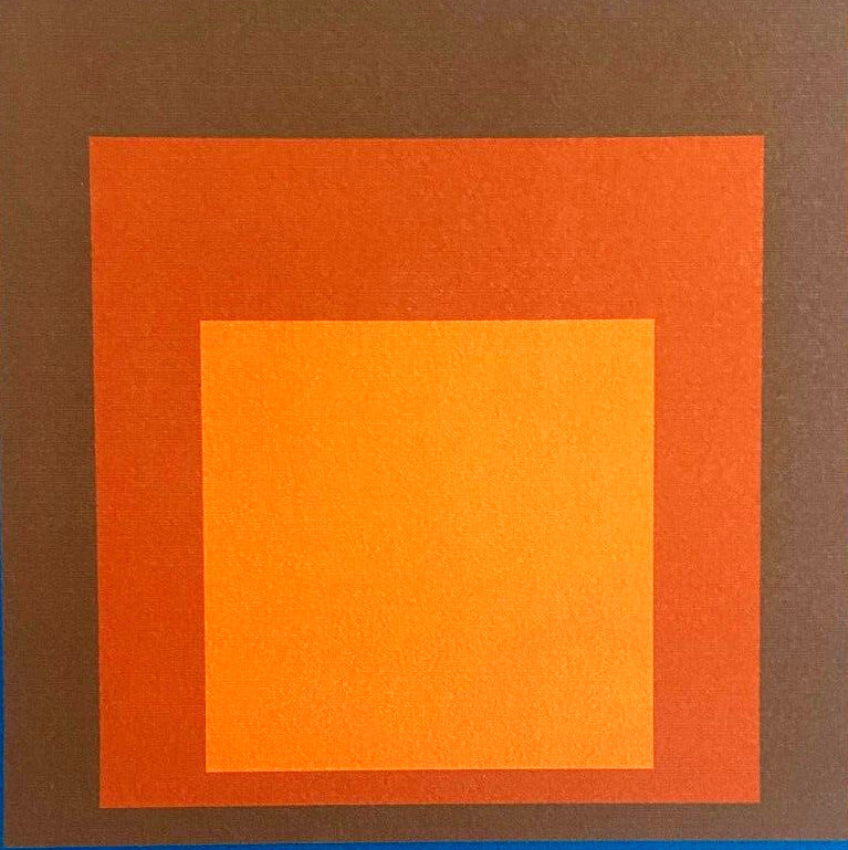 Josef Albers Lithograph Coa Hand Numbered Signed Op Stamped