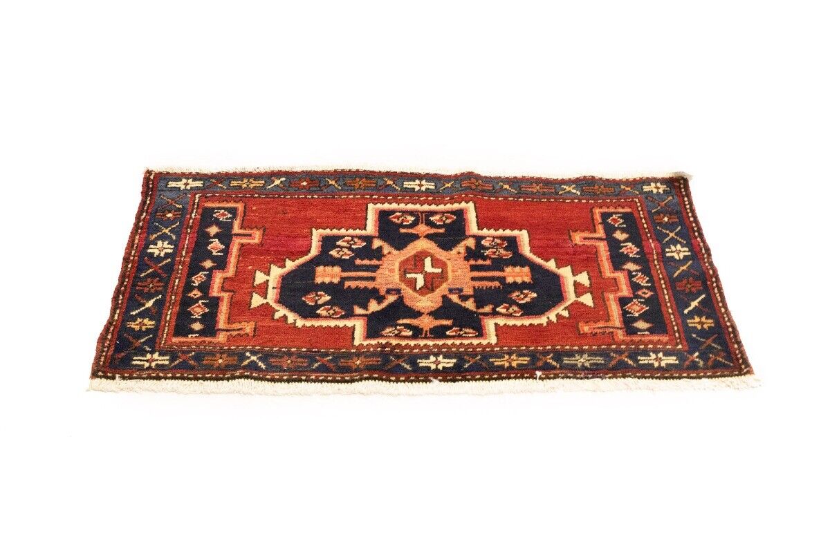 Handmade Vintage Tribal Geometric Oriental Rug