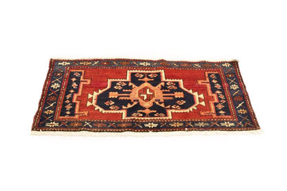 Handmade Vintage Tribal Geometric Oriental Rug