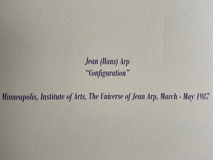 Jean Hans Arp 1987 Lithograph Coa (Le-Corbusier.Piet-Mondrian)
