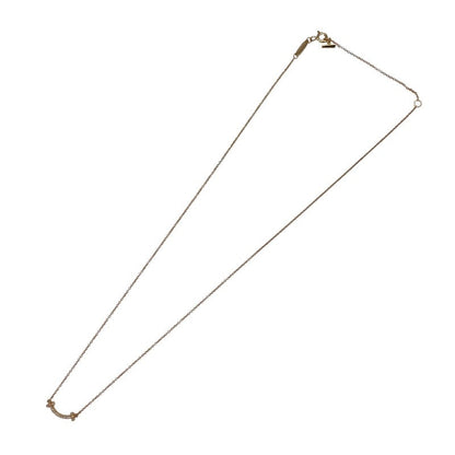 Tiffany & Co. T Smile Mini Diamond Necklace Au750