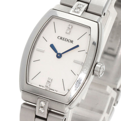 Seiko Credor Signo Diamond Watches Gswe961 Stainless Steel/Stainless Steel L...