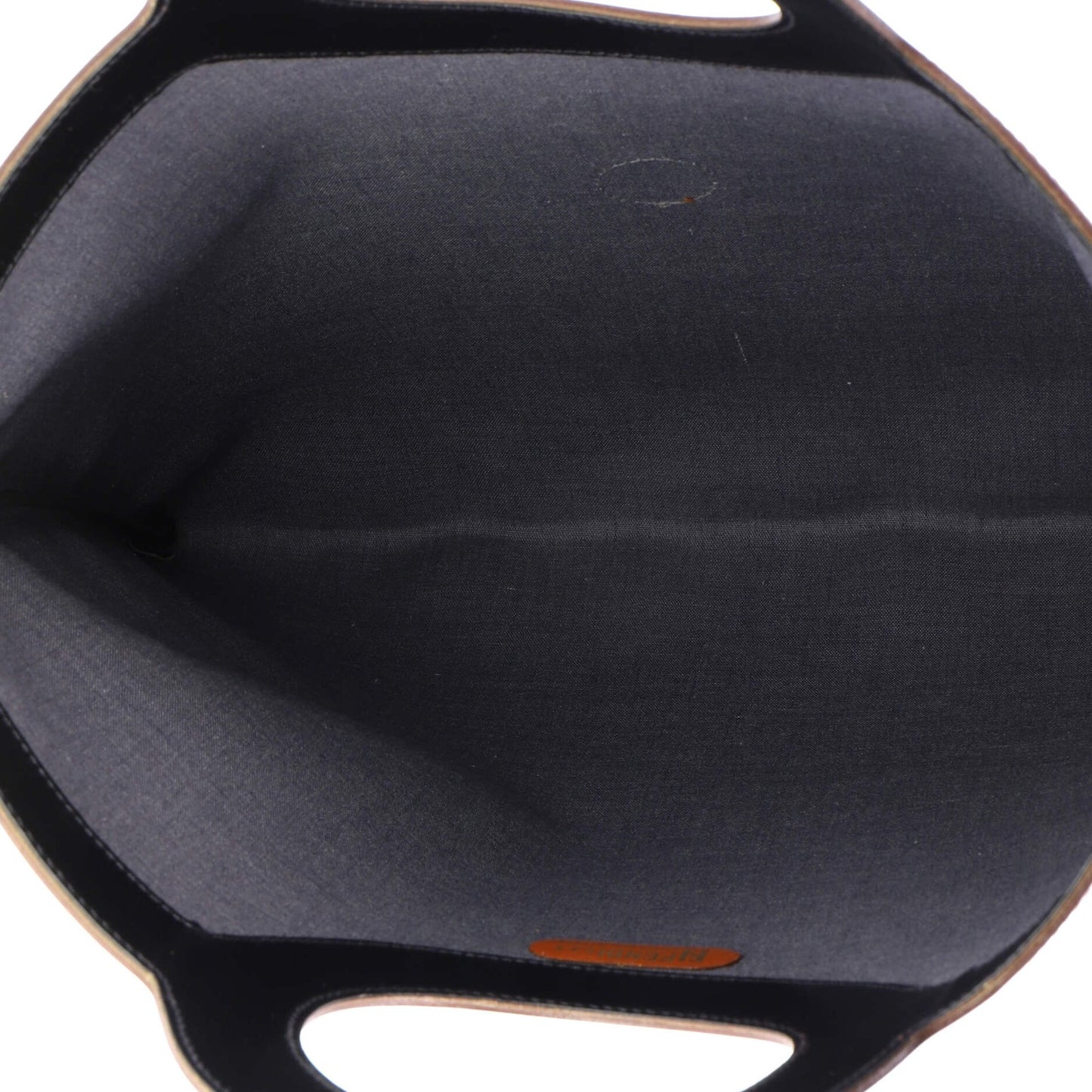 Fendi Vintage Pequin Cut Out Handle Bag Coated Canvas Large