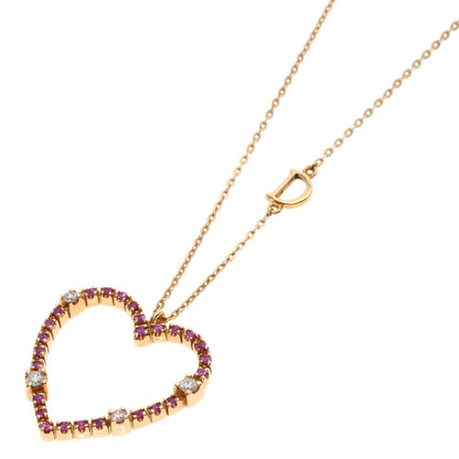 Gold Damiani San Lorezo Pink Sapphire Diamond Necklace K18 Pink