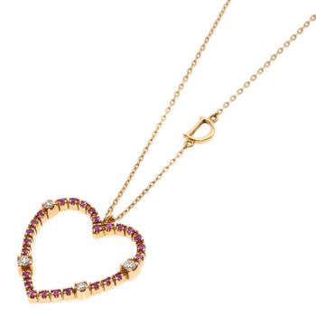 Gold Damiani San Lorezo Pink Sapphire Diamond Necklace K18 Pink