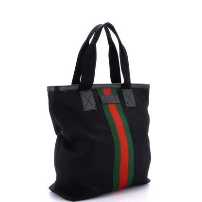 Gucci Web Shopping Tote Techno Canvas Large