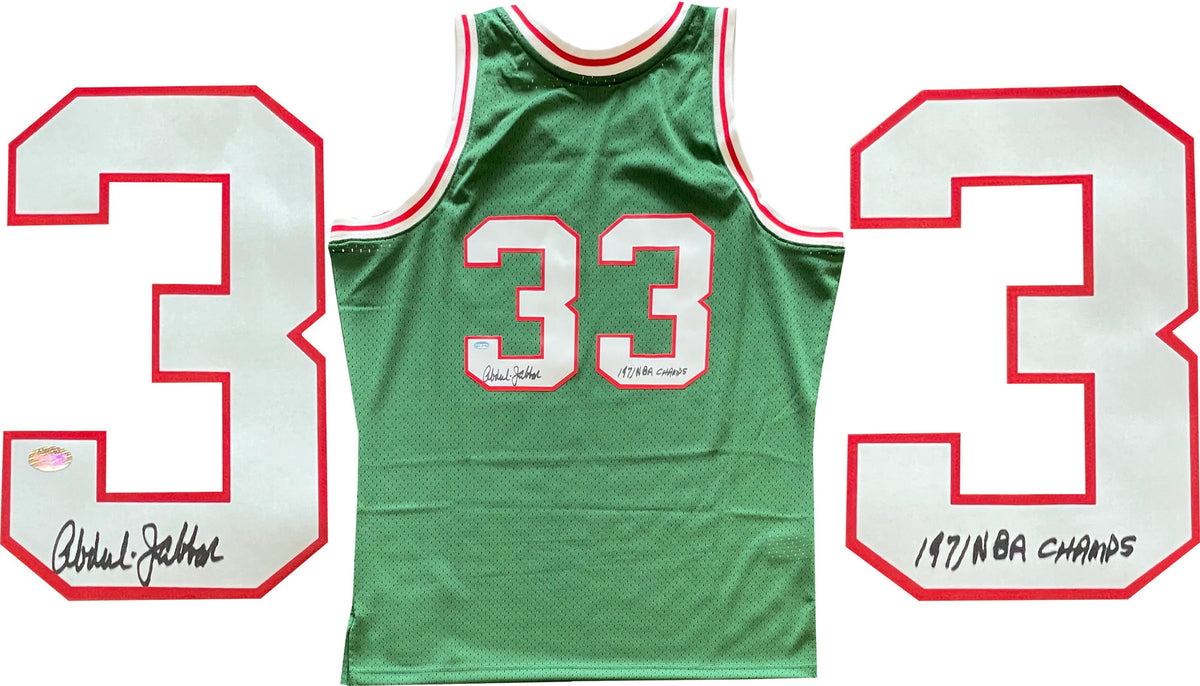 Abdul-Jabbar "1971 NBA Champs" Autographed Karrem Mitchell Nes
